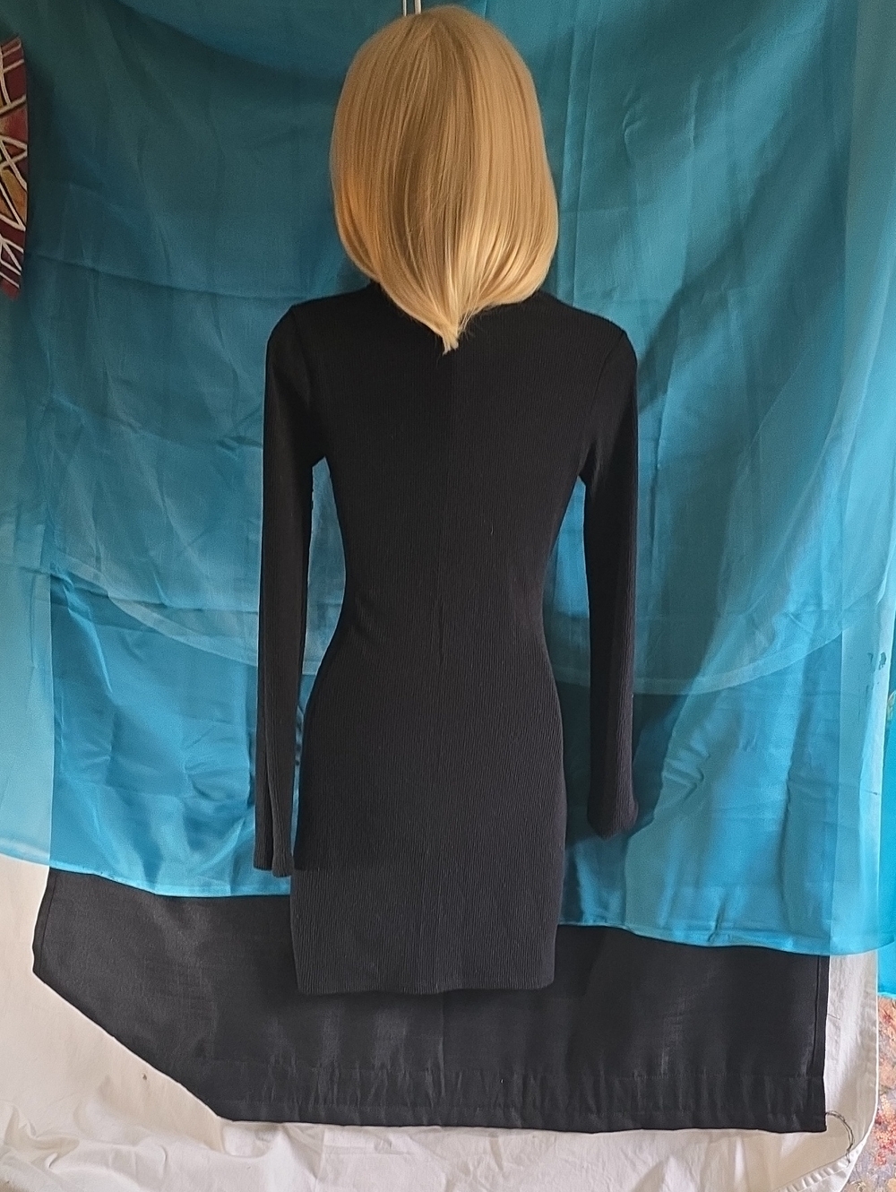 Forever 21 Black Long Sleeve Bodycon Dress